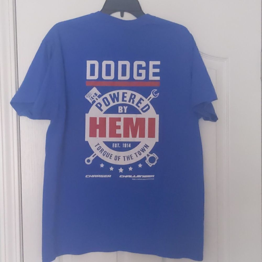 Dodge Hemi blue men's tshirt size XL